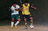 Nettie Sanchez of FC Tuxpan(left) trying to steal the ball from Juan Zuluaga of Bateman