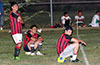 Cuenca FC players watching with joy how well the team is doing.(l-r) Wilmer Pation, Cesar Bautista, and Juan Vilancencio
