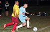 Danny Salazar of Hampton FC(right) protecting the ball from Cesar Manuel of FC Tuxpan