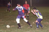 Winson Elegolda of Maidstone(left) holding off Reynaldo Yanes of Tuxpan