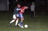 Leonardo Garcia of Tortorella Pools(right) protecting the ball from Jeff Esposito of Bayberry