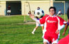 Eddie Lopez of Tortorella Group about to chest trap the ball