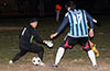 John Cobrera of Bateman(left) and Carlos Cardenas(#17) could not stop the goal by Luis Correa of Maidstone(center)