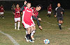 Daniel Salazer of Tortorella(front) and Marco Bautista of Cuenca FC fighting for the ball