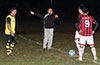 Alex, league referee, about to get the match going