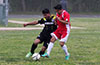 Tono Gonzalez of Hampton FC(left) and David Rodriguez of Tortorella going for the ball