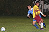 Rafael Godinho of Bateman Painting(rear) and Jarge Melgar of FC Tuxpan looking back at the ball
