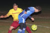 Rafael Santos of Bateman Painting(front) and Carlos Bolvito of FC Tuxpan fighting for the ball