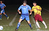 Andres Arango of Bateman Painting(left) holding off Jose Guzman of FC Tuxpan