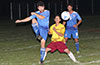 Andres Arango of Bateman Painting trapping the ball