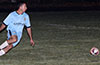 Danny Salazar of Hampton FC leaving behind Henry Perez of Sag Harbor