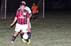 Gerber Garcia of Hampton FC(rear) guarding Erasmo Guzman of Sag Harbor