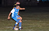 Eddie Lopez of Tortorella Pools protecting the ball from Andres Arango of Bateman Painting