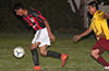 Carlos Bolvito of FC Tuxpan(right) trying to catch up to Henry Perez of Sag Harbor