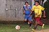 Cesar Manuel of FC Tuxpan(right) out running Juan Zuluaga of Bateman Painting