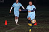 Gerber Garcia of Hampton FC kicking the ball up the field