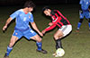 Juan Guzman of Sag Harbor(right) about to fake out Marciel Correa of Bateman