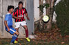 Marciel Correa of Bateman(left) and Deigo Urbano of Sag Harbor watching the ball