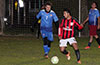 Juan Guzman of Sag Harbor(center) about to get by Leonardo Garcia of Bateman