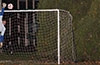An indirect kick taken near the mid field line by Hampton FC goes over everyone and past Bateman keeper, Cristian Rios, into the net, but called