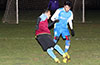 Antonio Padilla of Maidstone taking a shot against Rodolfo Marin of Tortorella