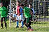 Action in front of the Hampton FC goal,(l-r) Wilber Hernandez, Corey DeRosa, Gehider Garcia, and Olger Araya(rear)