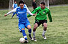 Esteban Uchupaille of Tortorella(left) guarding the ball from Danny Salazar of Hampton FC(#10)