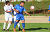 Who will the ball strike frist, Orlando Bautista of FC Tuxpan(left) or Carlos Portillo of Bateman(#10)