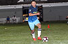Gehider Garcia of Hampton FC on the attack
