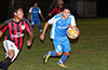 Matthew Rojano of Sag Harbor(left) and Rodolfo Marin of Tortorella Pools going for the ball