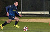 Danny Salazar of Hampton FC(left) about to pass by Juan Zuluaga of Bateman Painting