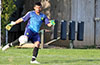 Juan Carlos Chavez of FC Tuxpan blasting the ball up the field