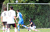 Everyone is watching the header by Stiven Orrego of Tortorella Pools(#7) going over the cross bar