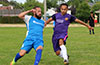 Nick Escalante of Tortorella Pools(left) and Xavi Piedramartel of Maidstone racing toward the ball