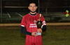 Jose Gutierrez of FC Tuxpan, holding the runner up trophy