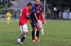 Mathew Ramirez(right) of Maidstone Market arguing with the referee about ball placement