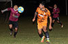 Maicol Parra of East Hampton(left) and Jose Gutierrez of FC Tuxpan watching the ball