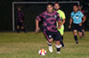 Cristian Compuzano of FC Tuxpan on the attack