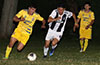 Jorge Neito of FC Tuxpan dribbling the ball out of his defensive zone