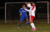 Faustino Meza of FC Tuxpan trapping the ball in front of Romulo Tubatan of Tortorella Pools