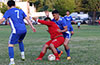 Cristian Compuzano of Sag Harbor(left) and Alberto Neito of Tortorella Pools fighting for the ball