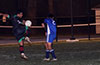 Jose Morastitla of Maidstone trapping the ball in front of Alberto Nieto of Tortorella