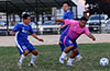 Christain Compazno of FC Tuxpan(right) on the attack to score another goal